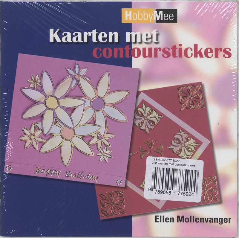 Achterkant van Kaarten met contourstickers set 2 ex
