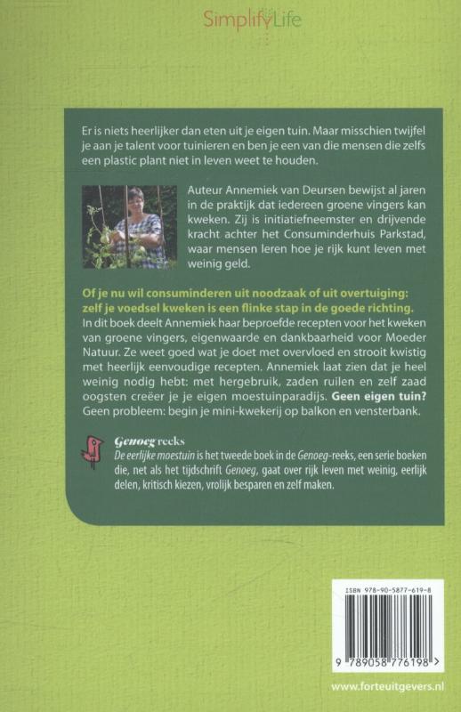 Achterkant van De eerlijke moestuin