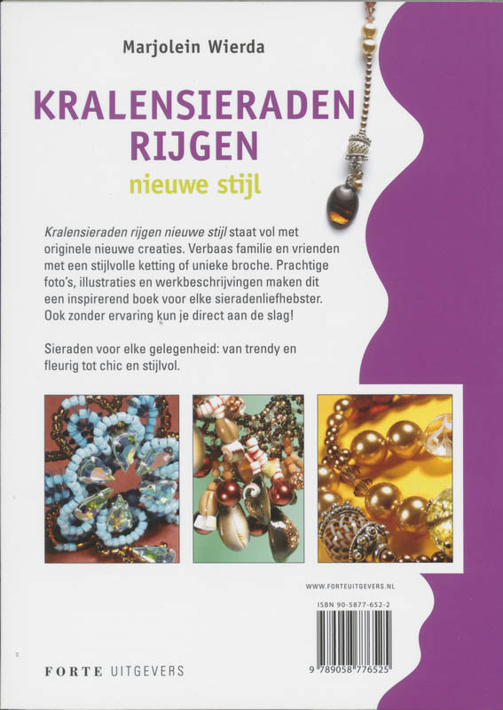 Achterkant van Kralensieraden rijgen nieuwe stijl