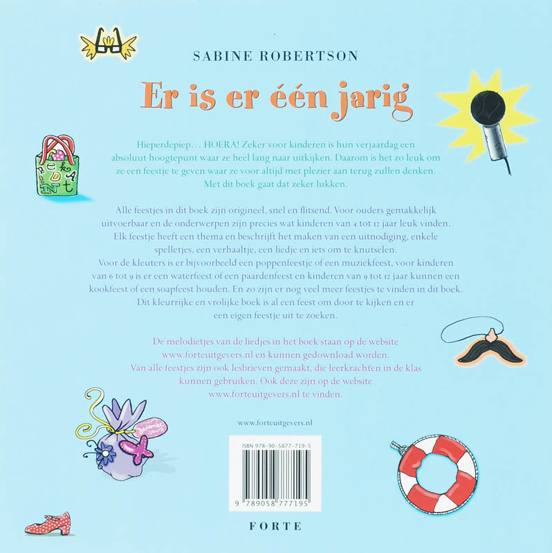 Achterkant van Er is er een jarig!
