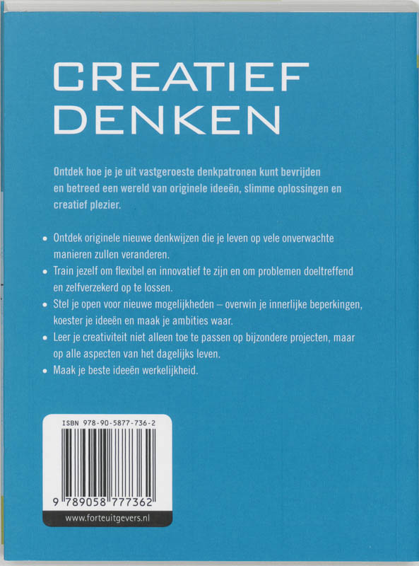 Achterkant van Creatief denken
