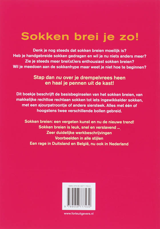 Achterkant van Sokken brei je zo!