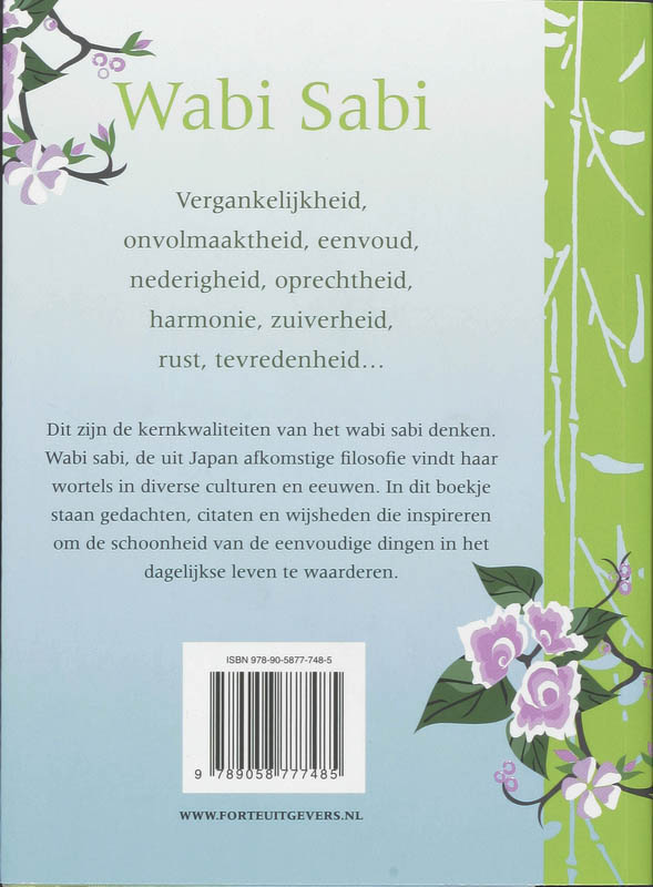 Achterkant van Wabi Sabi