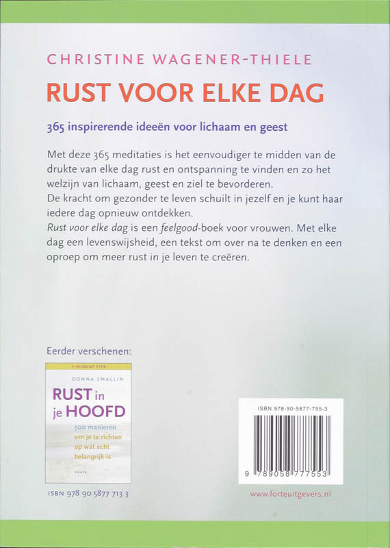 Achterkant van Rust voor elke dag