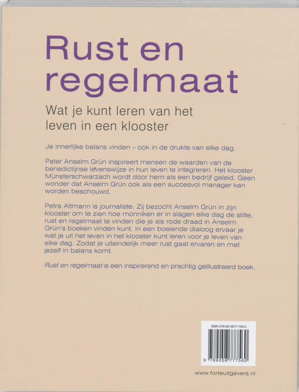Achterkant van Rust en regelmaat