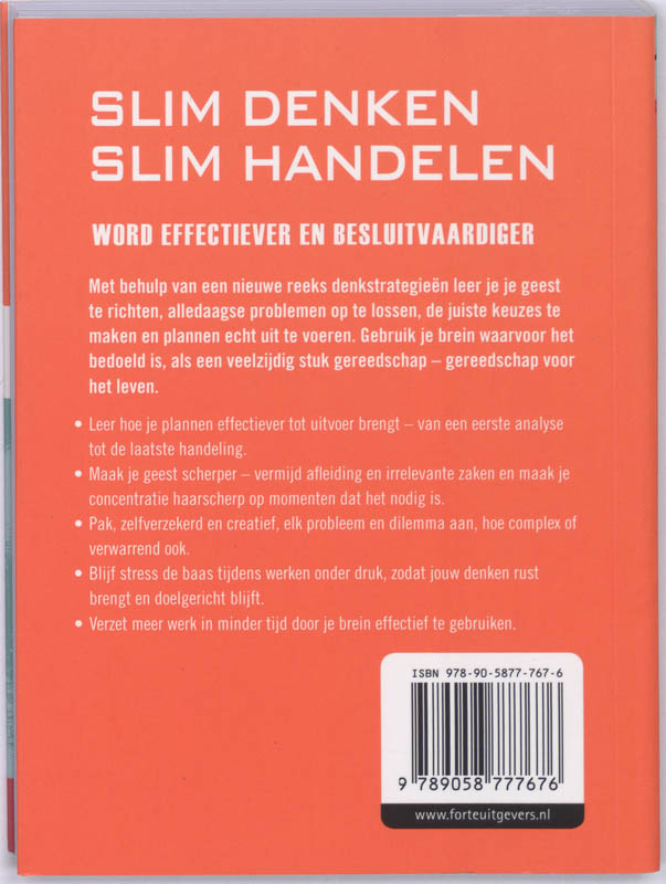 Achterkant van Slim denken slim handelen