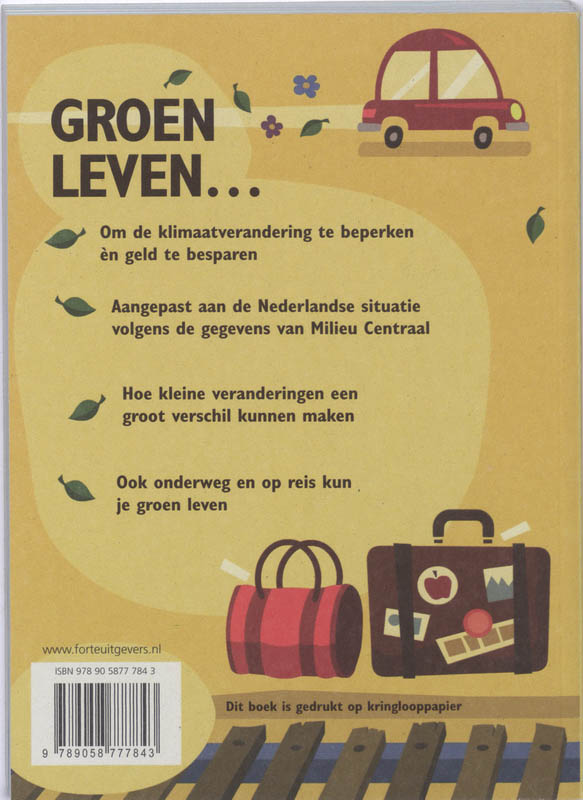 Achterkant van Groen reizen