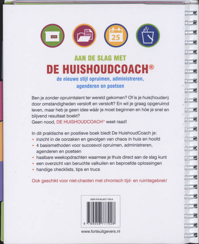 Achterkant van Aan de slag met de Huishoudcoach