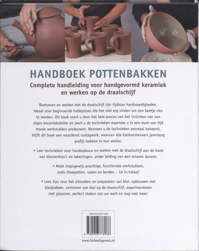 Achterkant van Handboek pottenbakken