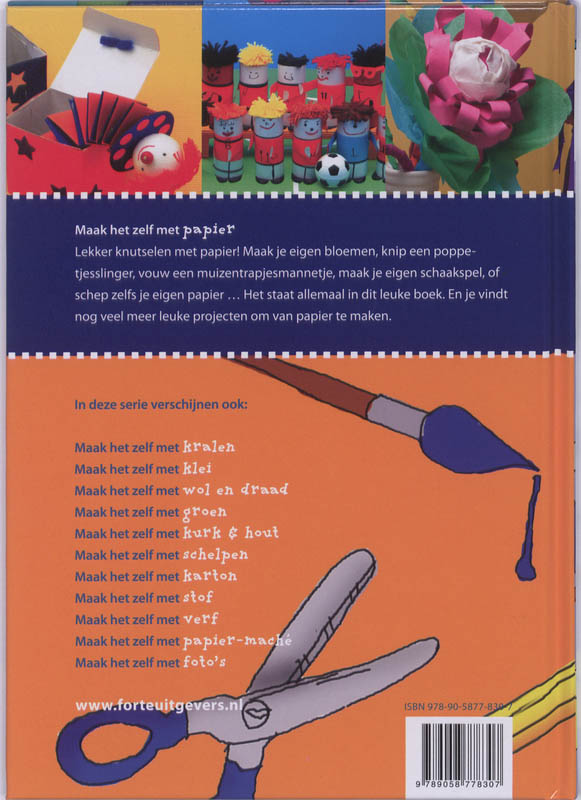 Achterkant van Maak het zelf met papier