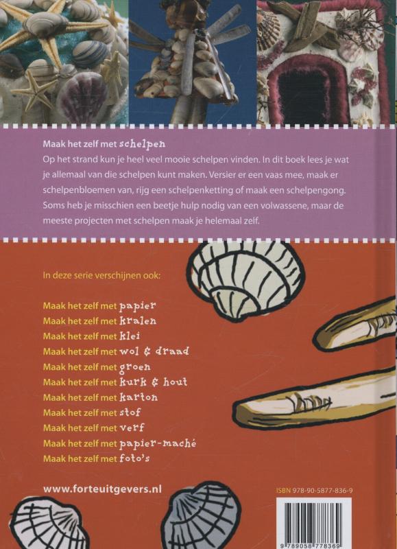 Achterkant van Maak het zelf met schelpen