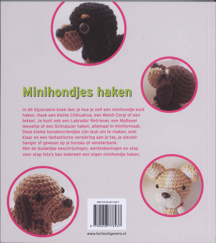 Achterkant van Minihondjes haken