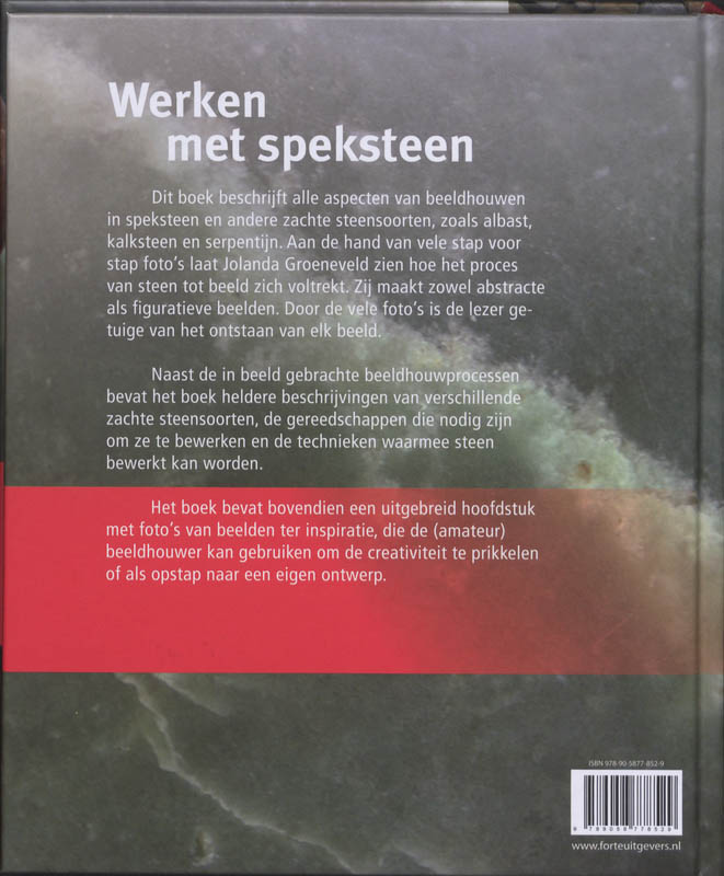 Achterkant van Werken met speksteen
