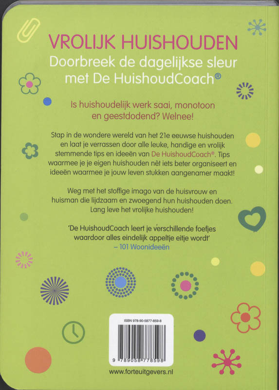 Achterkant van Vrolijk huishouden