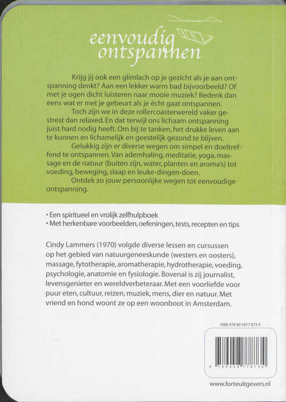Achterkant van Eenvoudig ontspannen