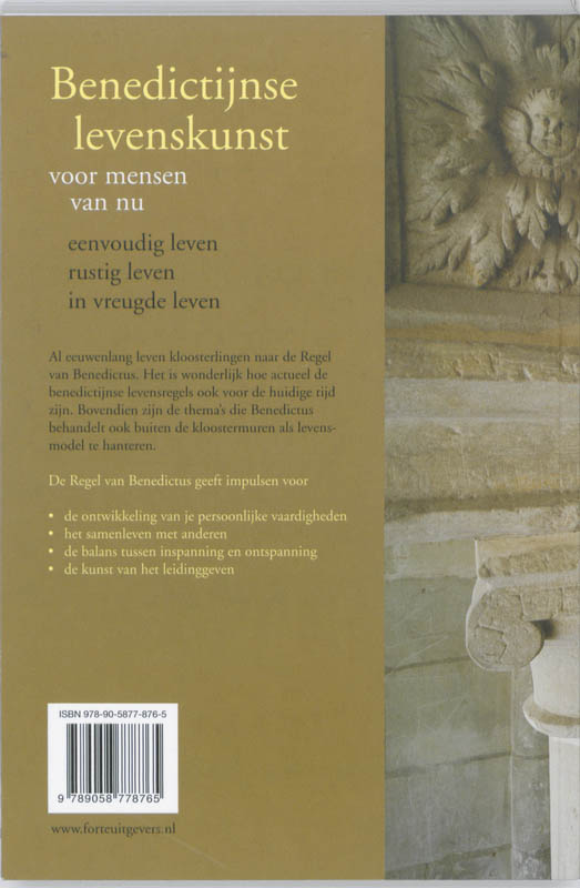 Achterkant van Benedictijnse levenskunst