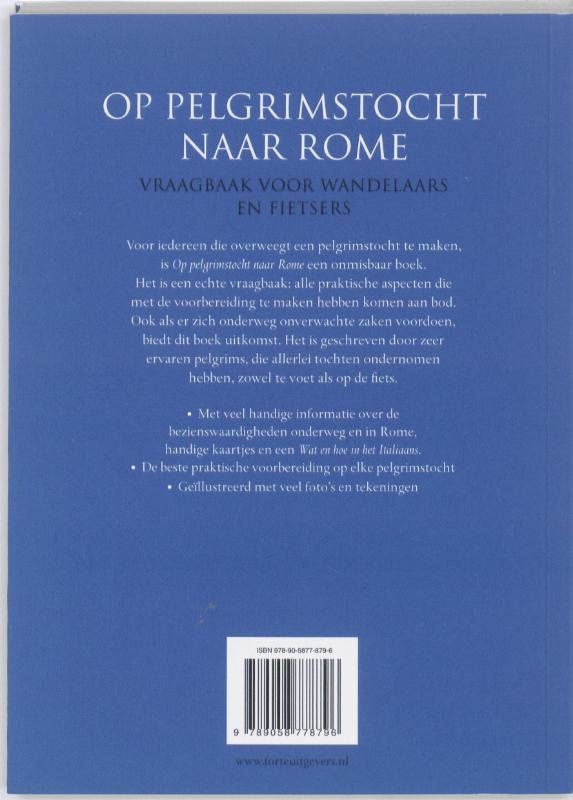 Achterkant van Op pelgrimstocht naar Rome