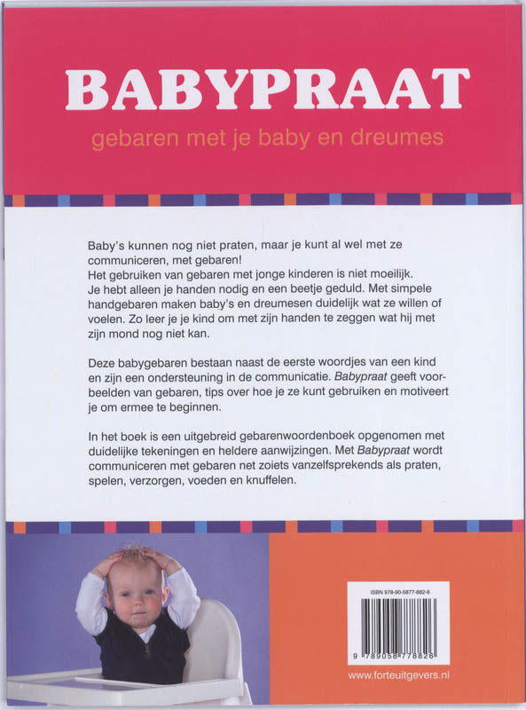 Achterkant van Babypraat