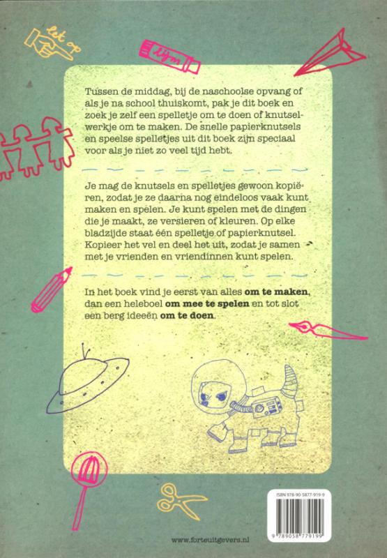 Achterkant van Papierplezier en snelle spelletjes