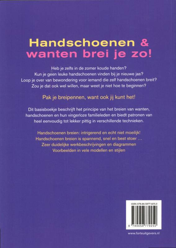 Achterkant van Handschoenen en wanten brei je zo!