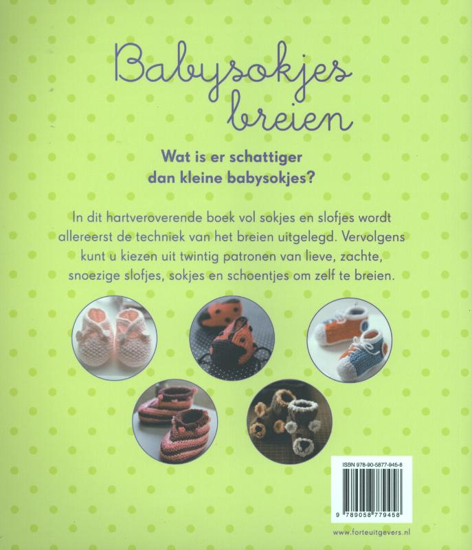 Achterkant van Babysokjes breien