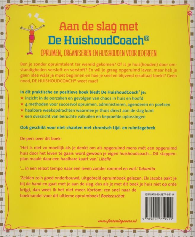 Achterkant van Aan de slag met de huishoudcoach