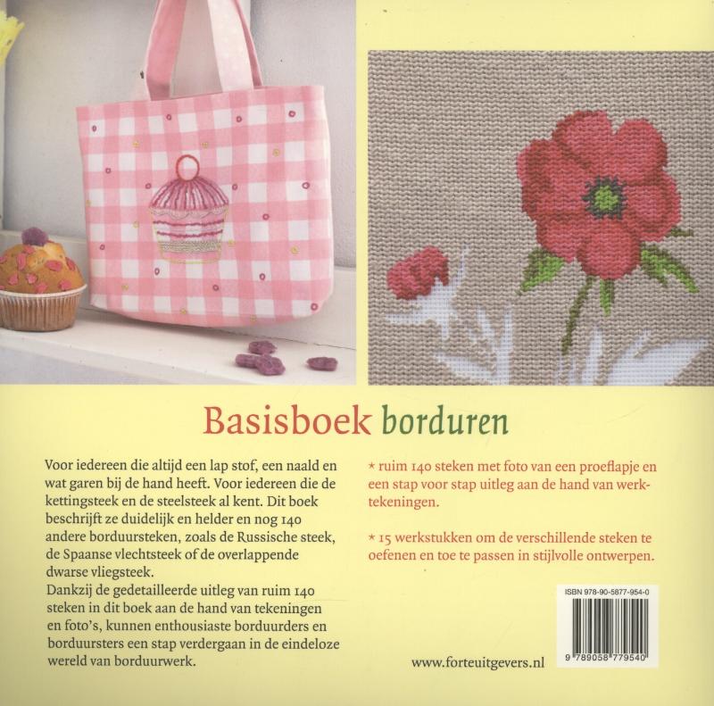 Achterkant van Basisboek borduren
