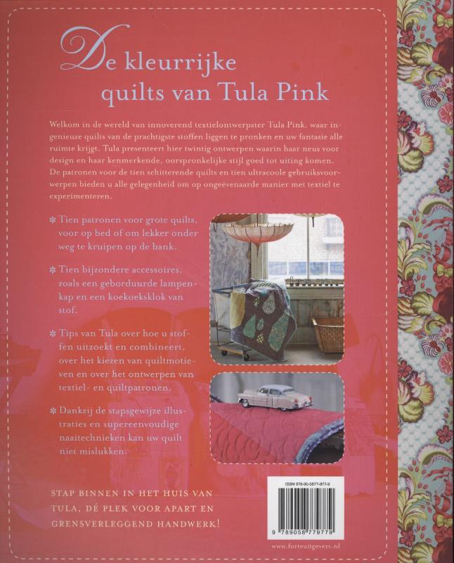 Achterkant van De kleurrijke quilts van Tula Pink