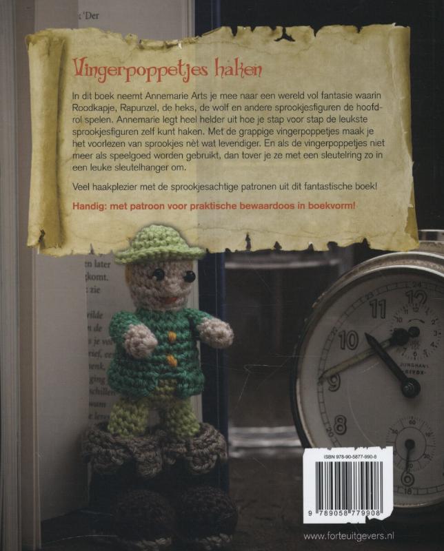 Achterkant van Vingerpoppetjes haken