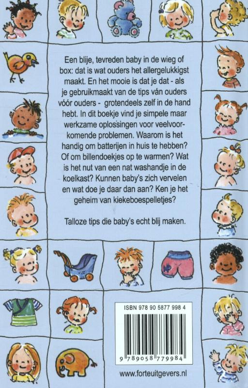 Achterkant van De blije baby