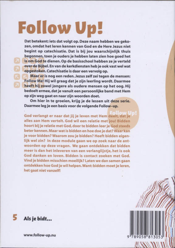 Achterkant van 5 Als je bidt