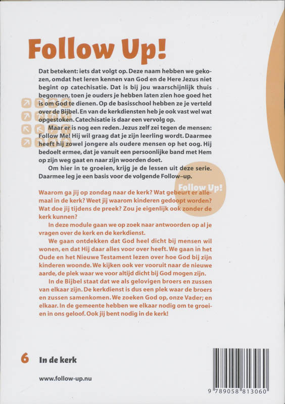 Achterkant van 6 In de kerk