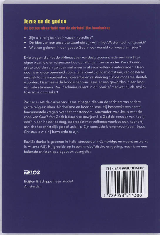 Achterkant van Jezus en de goden