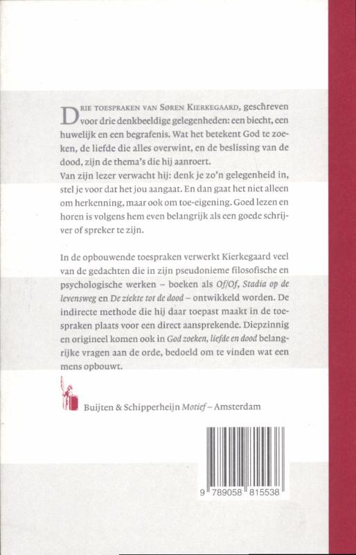 Achterkant van God zoeken, liefde en dood