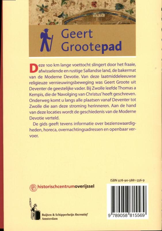 Achterkant van Geert Grootepad