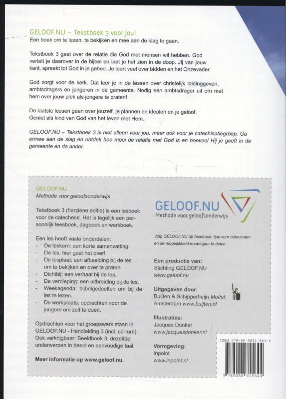 Achterkant van Tekstboek