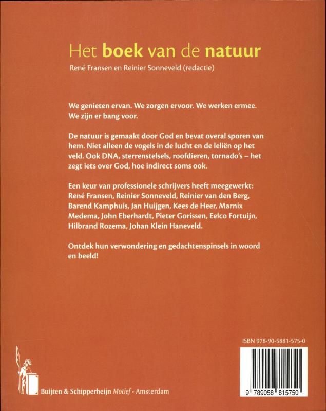 Achterkant van Het boek van de natuur