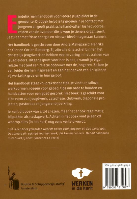 Achterkant van Handboek voor jeugdleiders