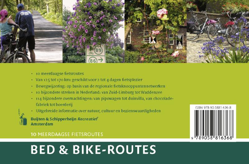Achterkant van Bed and bike-routes