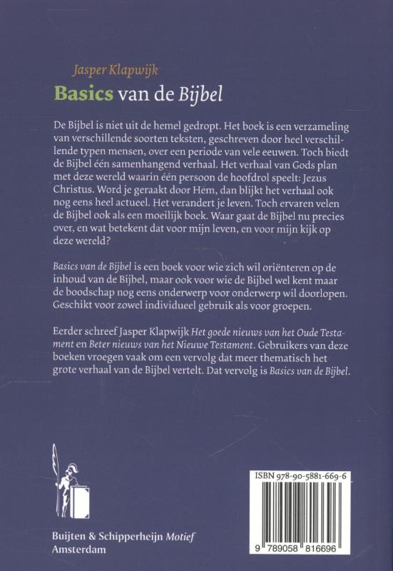 Achterkant van Basics van de Bijbel