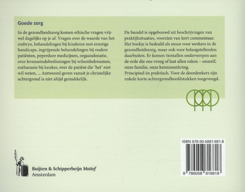 Achterkant van Goede zorg
