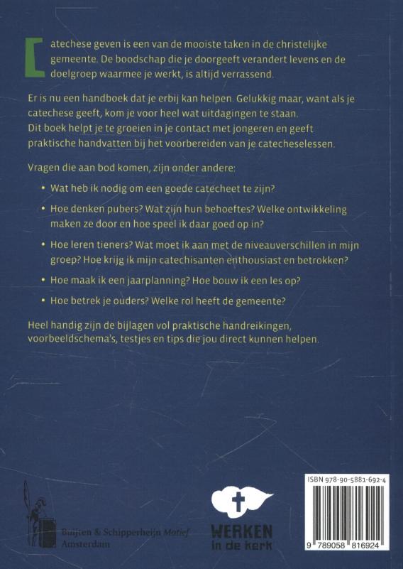 Achterkant van Handboek voor catecheten
