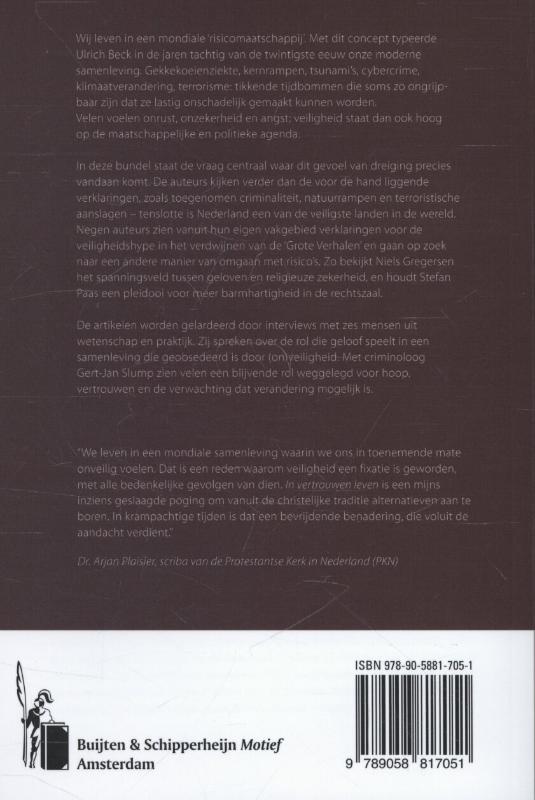 Achterkant van In vertrouwen leven