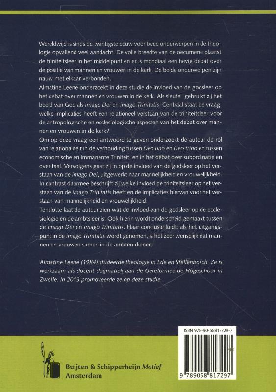Achterkant van Triniteit, antropologie en ecclesiologie