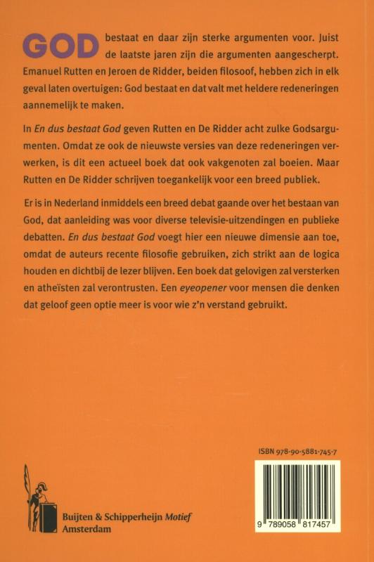 Achterkant van En dus bestaat God