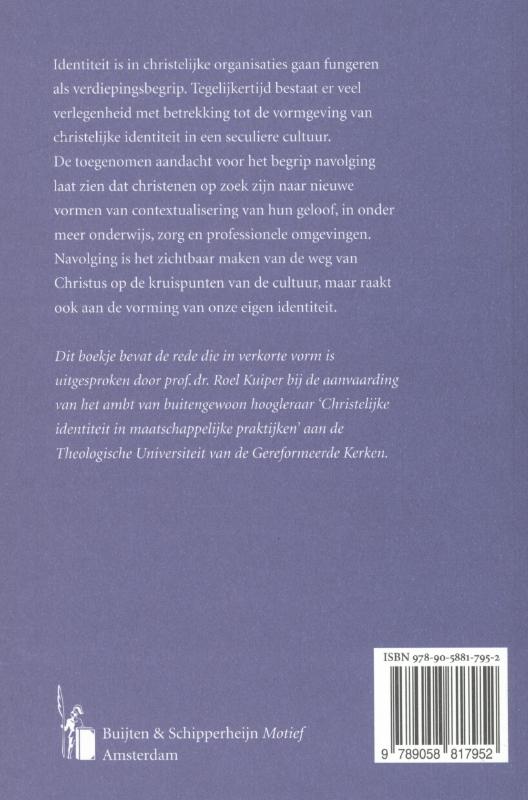 Achterkant van Identiteit en navolging