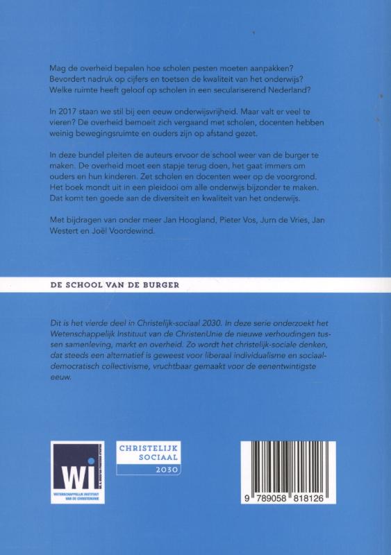 Achterkant van De school van de burger