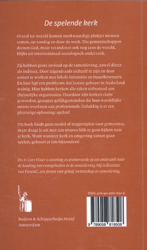 Achterkant van De spelende kerk