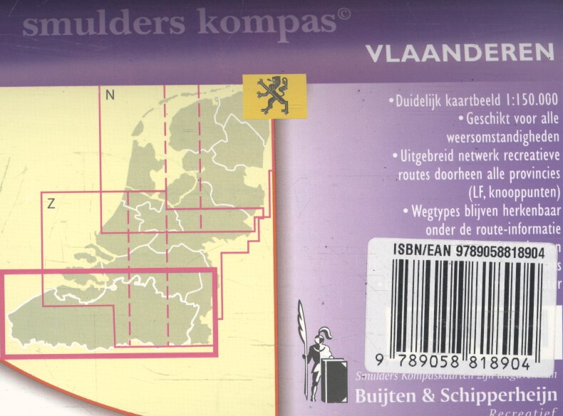 Achterkant van De sterkste fietskaart van Vlaanderen