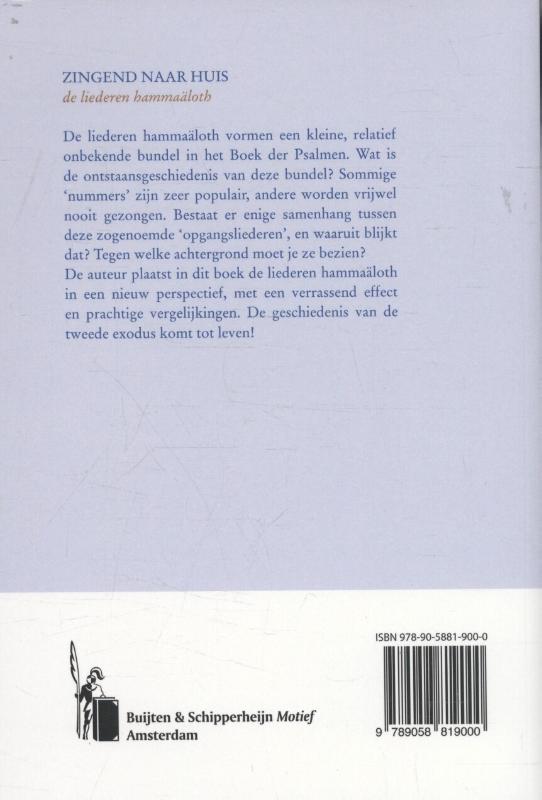 Achterkant van Zingend naar huis